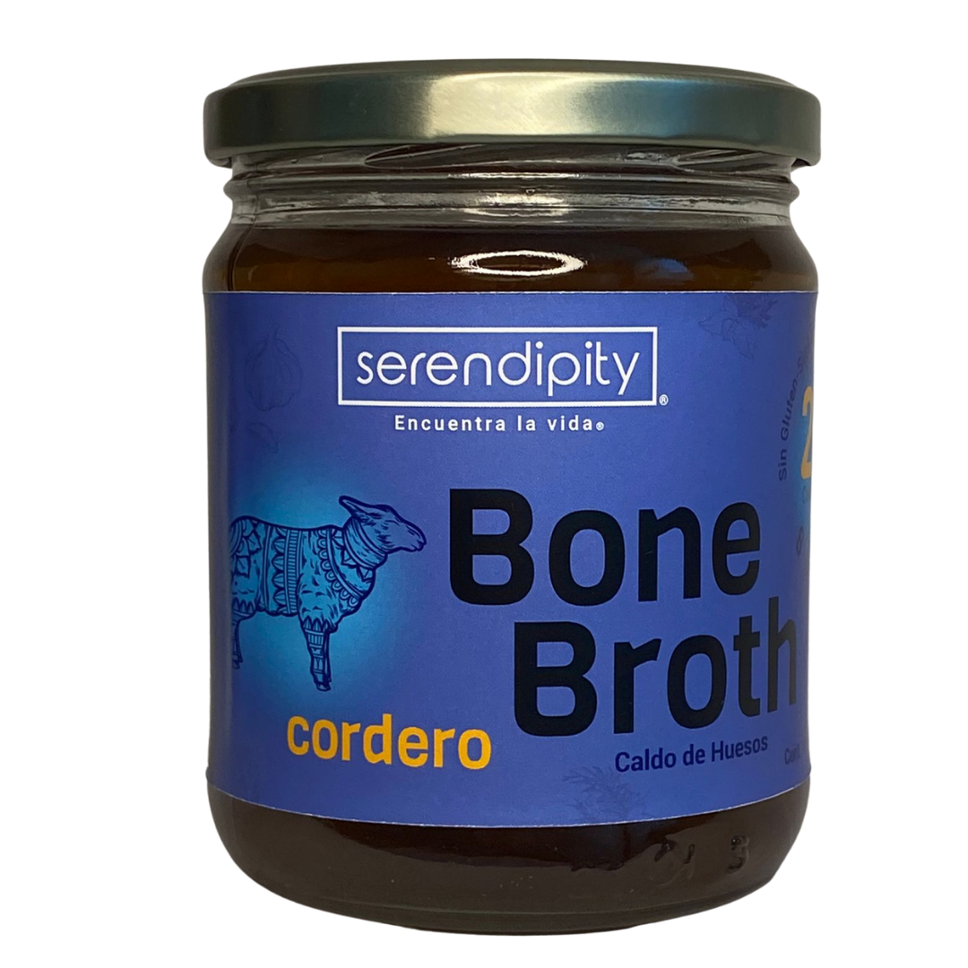 Bone Broth Cordero. Paquete de 6 y 12 frascos de 400 ml cada uno.