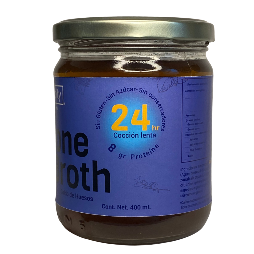 Bone Broth Cordero. Paquete de 6 y 12 frascos de 400 ml cada uno.