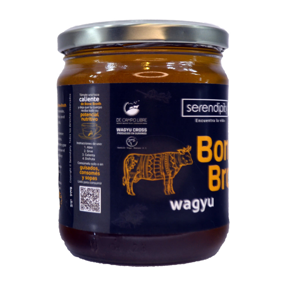 Bone Broth Wagyu. Paquete de 6 y 12 frascos de 400 ml cada uno.