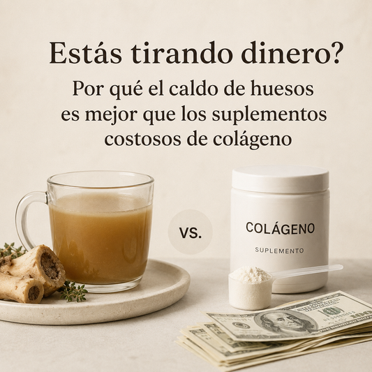 ¿Estás tirando dinero? Por qué el caldo de huesos es mejor que los suplementos costosos de colágeno