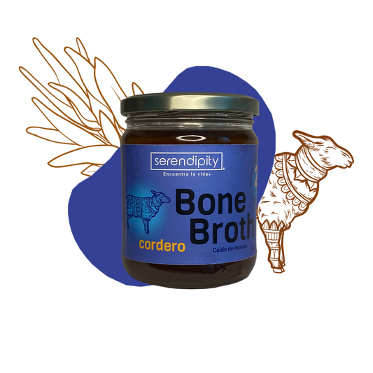 Bone Broth Cordero. Paquete de 6 y 12 frascos de 400 ml cada uno.